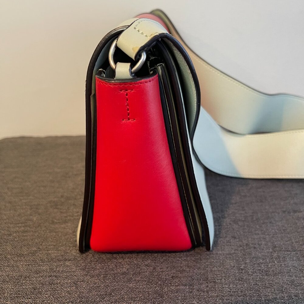 Celine Medium Frame Shoulder Bag in Red and Cream - Preowned - Picture 5 of 15